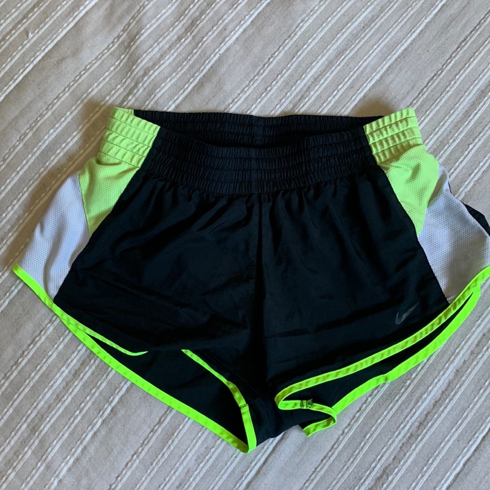 Nike Running Shorts Size Small Neon Yellow and Black